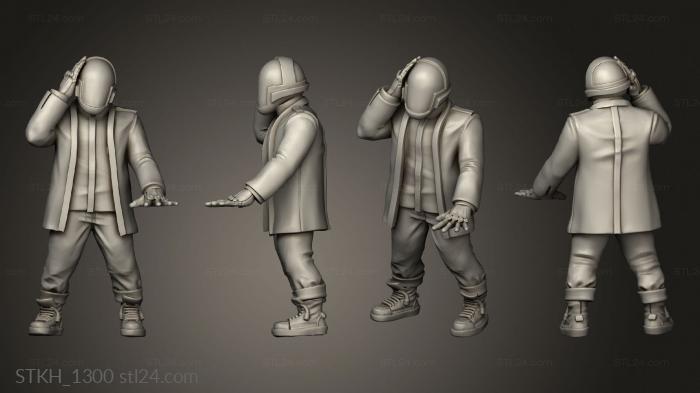Figurines of people (mr robots, STKH_1300) 3D models for cnc
