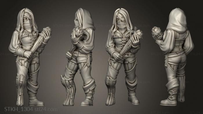 Figurines of people (HUMAN BANDIT MASK, STKH_1304) 3D models for cnc