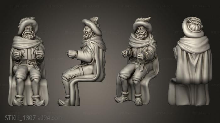 Figurines of people (MERCHANT, STKH_1307) 3D models for cnc