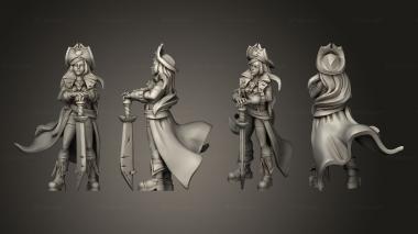 Figurines of people Pirates female captain 3d model