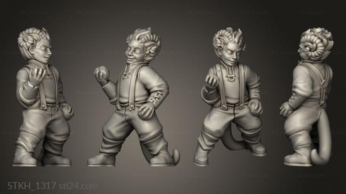 Figurines of people (ROCK KID TIEFLING BOY, STKH_1317) 3D models for cnc