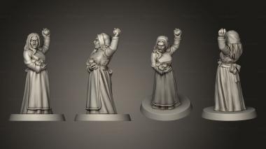 Figurines of people VILLAGER WOMAN VILLAGERS TOMATO 3d model