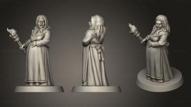 Figurines of people VILLAGER WOMAN VILLAGERS TORCH 3d model