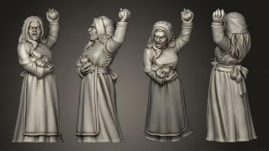 Figurines of people VILLAGER WOMAN VILLAGERS TOMATO BASE 3d model
