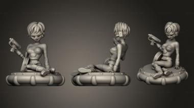 Figurines of people Cheelai with the blaster all 3d model