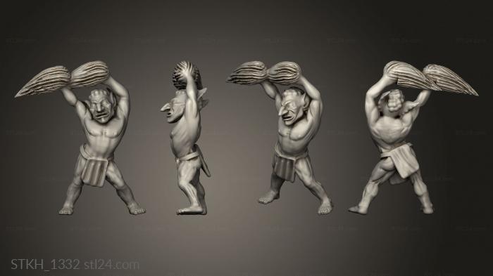 Figurines of people (Cheerleaders gobelins, STKH_1332) 3D models for cnc