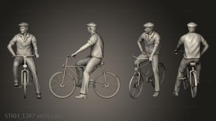 Figurines of people (Civilian People Civilians, STKH_1347) 3D models for cnc