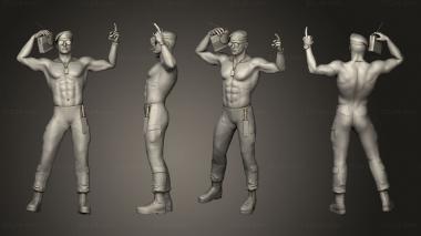 Figurines of people vietnam stood radio 3d model