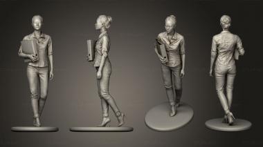 Figurines of people woman at work women 3d model