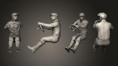 Figurines of people drivers 3d model