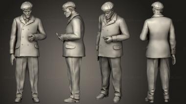 Figurines of people men townspeople 3d model