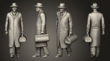 Figurines of people men townspeople 3d model