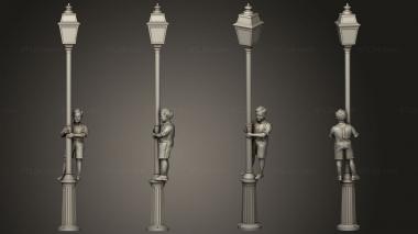 Figurines of people men townspeople 3d model