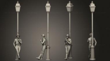 Figurines of people men townspeople 3d model