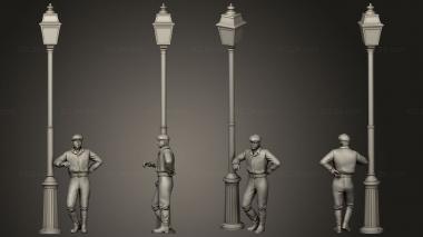 Figurines of people men townspeople 3d model