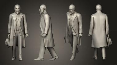 Figurines of people men townspeople 3d model