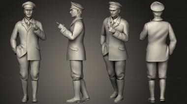 Figurines of people men townspeople 3d model