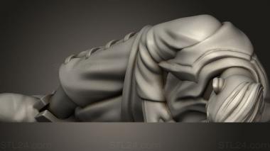 Figurines of people corpses 3d model