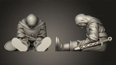 Figurines of people Dark Realms Medieval Dead guard 3d model