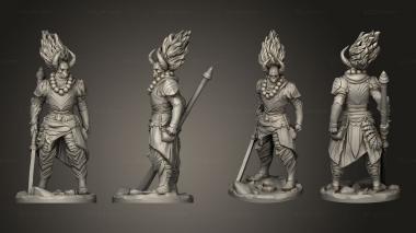 Figurines of people Dark Spirit Tiger Rider 3d model