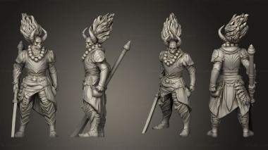 Figurines of people Dark Spirit Tiger Rider 3d model