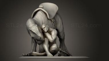 Figurines of people Dino Rider 3d model