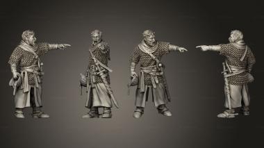 Figurines of people Dismounted Knights Knight Captain 3d model