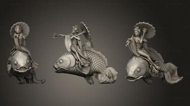 Figurines of people Dragon Empire with Hori Mizu Koi mage 3d model