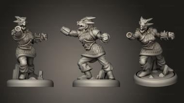 Figurines of people Dragonborn Troopers Fem Ice 3d model