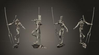Figurines of people Eva With Spear Killing Angel Missing 3d model