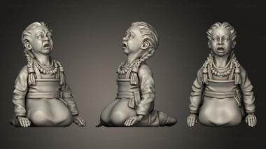 Figurines of people protector Girl 3d model