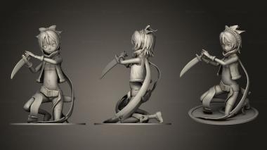 Figurines of people felt zero 3d model