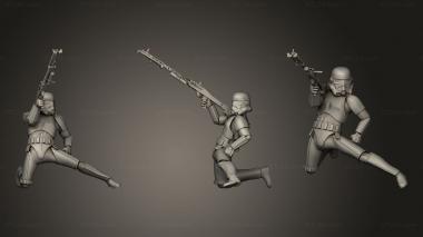 Figurines of people figure stormtrooper able set 3d model