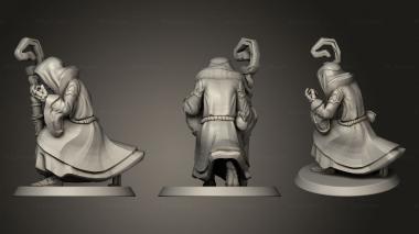 Figurines of people goblin skeleton necromancer 3d model