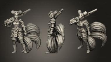 Figurines of people Cyberpunk Kitsune weapon 3d model