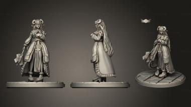 Figurines of people Half sheep girl Cleric Priestess sheep cleric 3d model