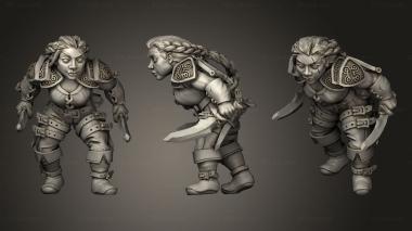 Figurines of people Hold Dwarf felin fastep 3d model