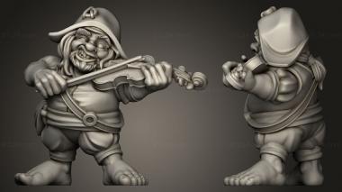 Figurines of people Hungry Piranhas Halfling Musician 3d model