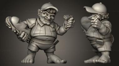 Figurines of people Hungry Piranhas Halfling Referee 3d model