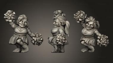 Figurines of people Hungry Piranhas Halfling Сheerleader cheerleader 3d model