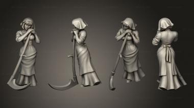 Figurines of people Peasants and Trades Rosalia female reaper 3d model