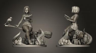 Figurines of people Jigglystix Teenage Witch Raven PLATE 3d model