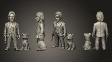 Figurines of people John Wick Chibi 3d model