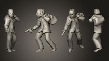 Figurines of people Les braqueurs Braqueur mm 3d model
