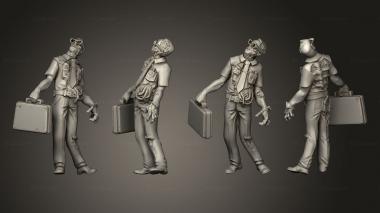 Figurines of people Loyalty Modern Day Survivors bill zombie 3d model