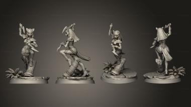 Figurines of people Clotho Sekhmet Huntress 3d model