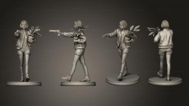 Figurines of people Mathilda aglaonema 3d model