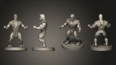 Figurines of people ninjas 3d model