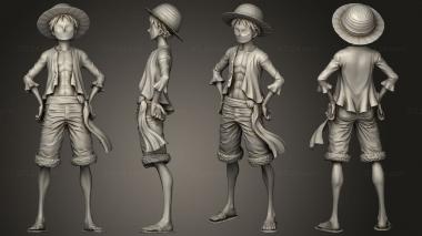 Figurines of people monkey luffy 3d model