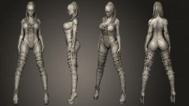 Figurines of people mulheres African goth girl 3d model